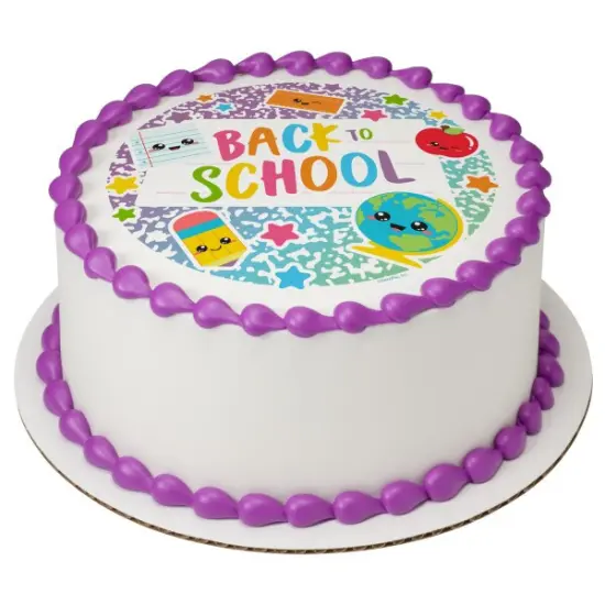 Composition Notebook Edible Cake Topper Image 7.5" Round {1}