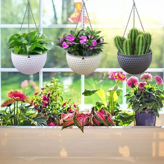 2pcs 6.5" Pot Hanger Modern Planter White {3}