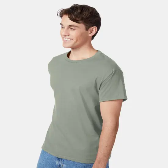 Hanes&reg; Authentic Crewneck Short Sleeve T-Shirt Clean Mint {7}