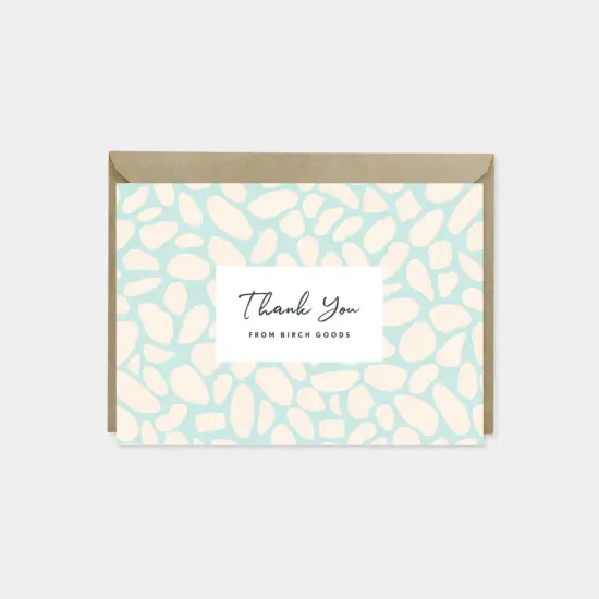 Pebble Pattern Thank You Card III, {1}
