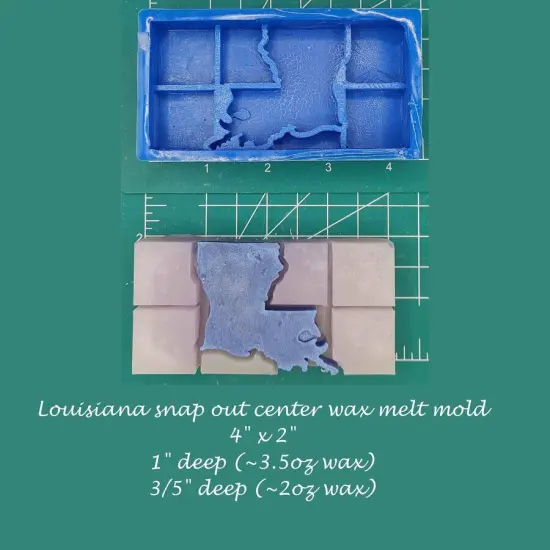Louisiana Snap Out Center Wax Melt Snap Bar Silicone Mold {1}