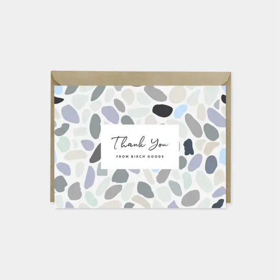 Thank You Card Set, Pebble Shape {4}