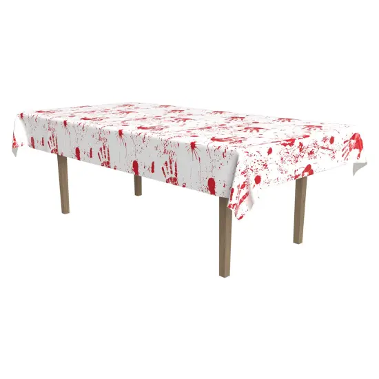 Beistle - Bloody Handprints Tablecover - 54" x 108" - 12 Pack {1}