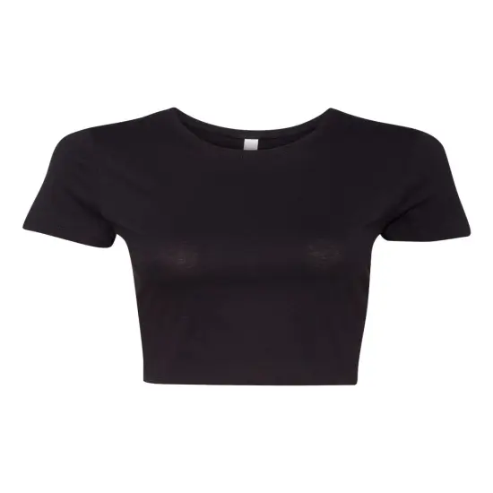 BELLA + CANVAS&reg; Women&rsquo;s Crewneck Short Sleeve Crop Tee Black {1}