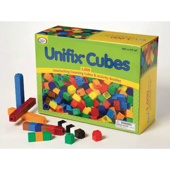 Didax Unifix &reg; Cubes Interlocking Counting Cubes with Activity Booklet (Set of 1000) {1}
