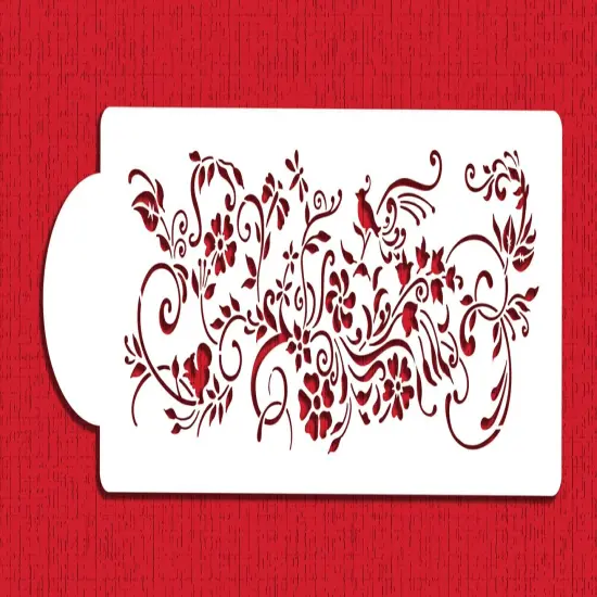 Nature's Vignette Cake Stencil | C431 by Designer Stencils | Cake Decorating Tools | {1}