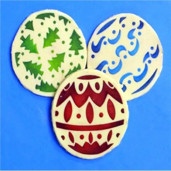 Mini Christmas Balls Cookie & Cupcake Stencils | C244 by Designer Stencils | Cookie Decorating Tools | Baking Stencils for Royal Icing, Airbrush, Dusting Powder | Reusable Plastic Food Grade Stencil for Cookies | Easy to Use & Clean Cookie Stencil {3}