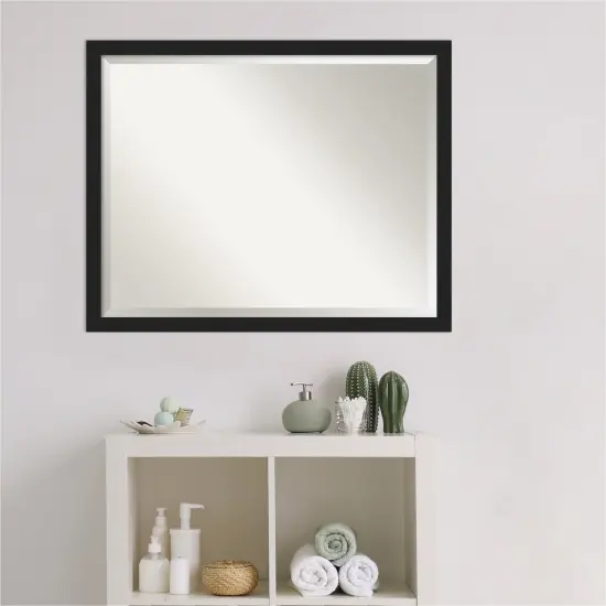 Beveled Bathroom Wall Mirror, Grace Narrow Frame {6}