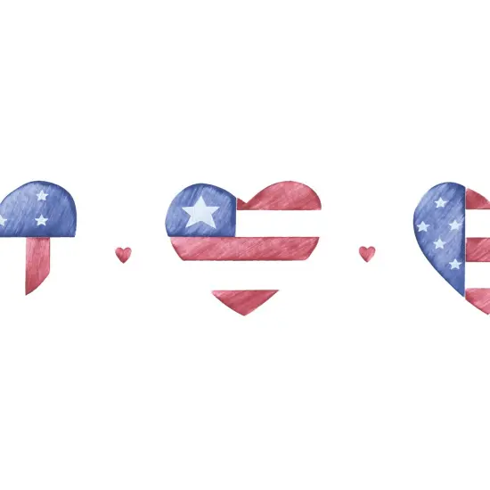 Heart Shaped Flags Wall Stencil | 083 by Designer Stencils | Pattern Stencils | Reusable Stencils for Painting | Safe & Reusable Template for Wall Decor | Try This Stencil Instead of a Wallpaper | Easy to Use & Clean Art Stencil Pattern {2}