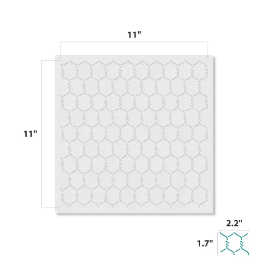 Chicken Wire All Over Embossing 12 x 12 Stencil | FS120 by Designer Stencils | Pattern Stencils | {2}