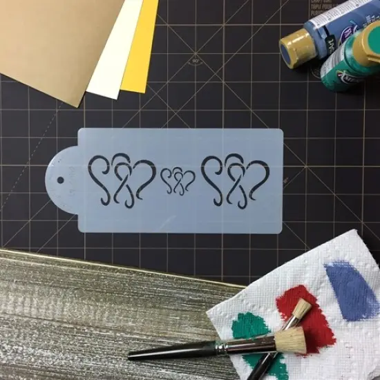 Dancing Hearts Cake Stencil | C002 by Designer Stencils | Cake Decorating Tools | Baking Stencils for Royal Icing, Airbrush, Dusting Powder | Reusable Plastic Food Grade Stencil for Cakes & Cookies | Easy to Use & Clean Cake & Cookie Stencil {4}