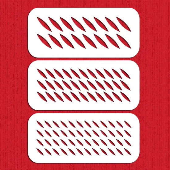 Pointed Petal Set 3-Dimensional Cake Stencil | C034 by Designer Stencils | Cake Decorating Tools | Baking Stencils for Royal Icing, Airbrush, Troweling, Molding | Reusable Plastic Food Grade Stencil for Cakes | Easy to Use & Clean Cake Stencil {1}