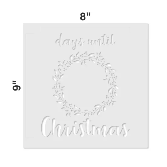 Days Until Christmas Embossing 12 x 12 Stencil | FS101 by Designer Stencils | Word & Phrase Stencils | Reusable Stencils for Painting on Wood, Wall, Tile, Canvas, Paper, Fabric, Furniture, Floor | Reusable Stencil for Home Makeover {2}