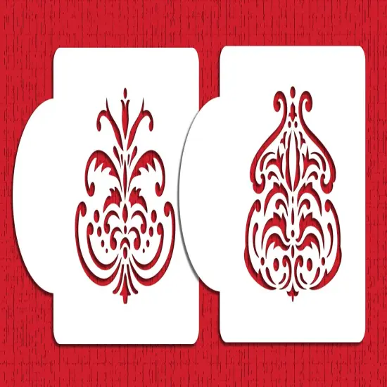 Manali Cake Stencil Side #1 | C426 by Designer Stencils | Cake Decorating Tools | {1}