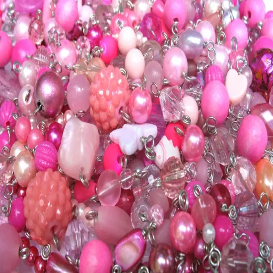 Pink Dangle Charms, 25 pcs of Glass & Acrylic Bead Dangles, Adorabilities {3}