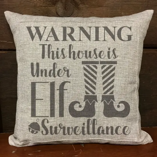 Elf Surveillance Embossing 12 x 12 Stencil | FS084 by Designer Stencils | Word & Phrase Stencils | Reusable Stencils for Painting on Wood, Wall, Tile, Canvas, Paper, Fabric, Furniture, Floor | Reusable Stencil for Home Makeover {3}