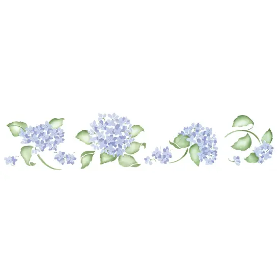 Large Hydrangea Wall Stencil | 1717 by Designer Stencils | Floral Stencils | Reusable Art Craft Stencils for Painting on Walls, Canvas, Wood | Reusable Plastic Paint Stencil for Home Makeover | Easy to Use & Clean Art Stencil {1}