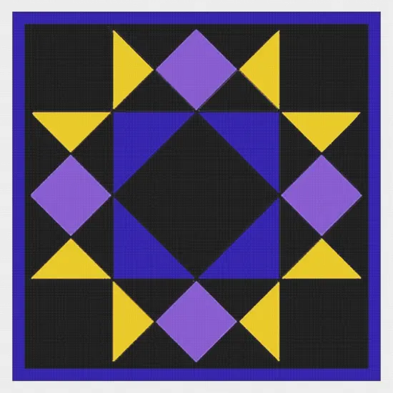 Amish Squares and Star Inspired Amish Quilt Counted Cross Stitch Pattern {2}