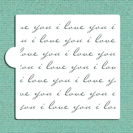 I Love You Cookie & Craft Stencil | CM175 by Designer Stencils | Stencils for Royal Icing, Airbrush, Dusting Powder | {3}