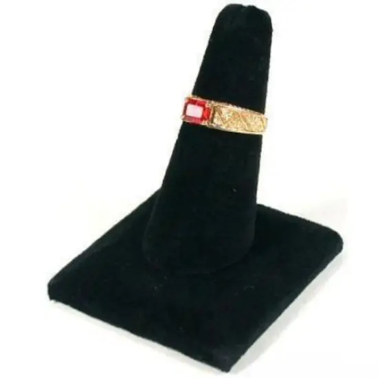 Black Velvet Ring Finger Display Holder Showcase Stand {1}