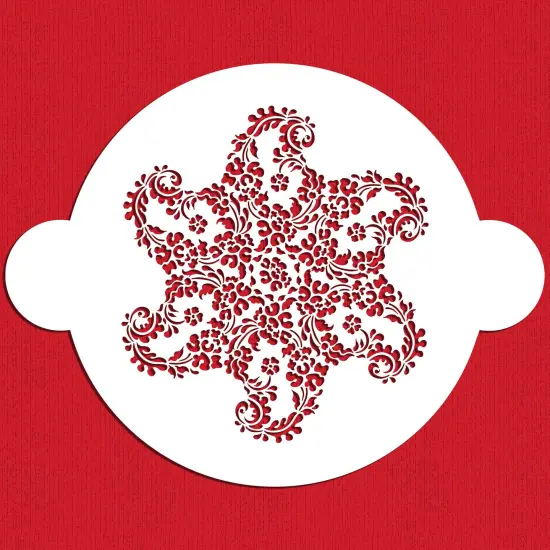 Alencon Lace Cake Stencil Top | C369 by Designer Stencils | Cake Decorating Tools | Baking Stencils for Royal Icing, Airbrush, Dusting Powder | Reusable Plastic Food Grade Stencil for Cakes | Easy to Use & Clean Cake Stencil {1}