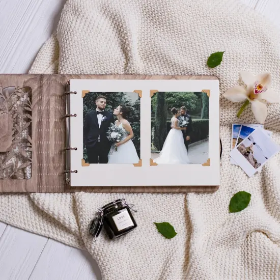 Wedding Album, 5th Anniversary Gift, Christmas Family Gift, Personalized Wedding Photo Book by Enjoy The Wood {3}