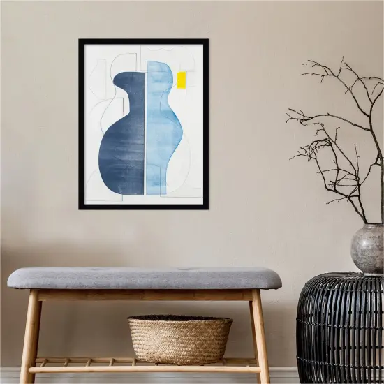 Pottery Forms IV by Rob Delamater Wood Framed Wall Art Print Svelte White {6}