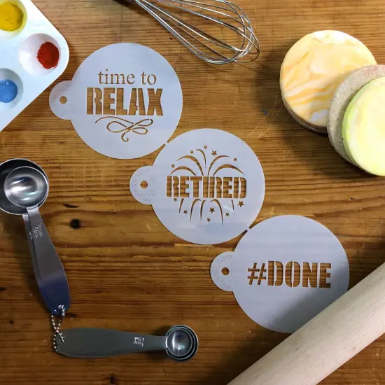 Retired Cookie Stencil Set | C1016 by Designer Stencils | Cookie Decorating Tools | Baking Stencils for Royal Icing, Airbrush, Dusting Powder | Reusable Plastic Food Grade Stencil for Cookies | Easy to Use & Clean Cookie Stencil {4}