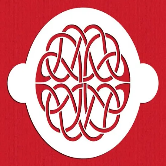 Celtic Cake Stencil Top #2 | C323 by Designer Stencils | Cake Decorating Tools | Baking Stencils for Royal Icing, Airbrush, Dusting Powder | Reusable Plastic Food Grade Stencil for Cakes | Easy to Use & Clean Cake Stencil {1}