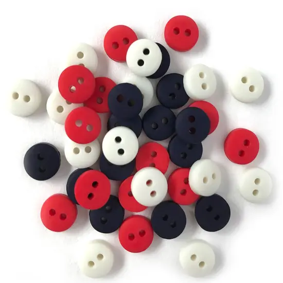 Buttons Galore and More Tiny Craft & Sewing Buttons - Assorted Colors - 105 Buttons All american {1}