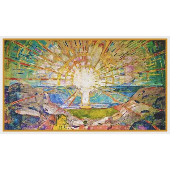 The SUN by Symbolist Artist Edvard Munch Counted Cross Stitch Pattern {2}
