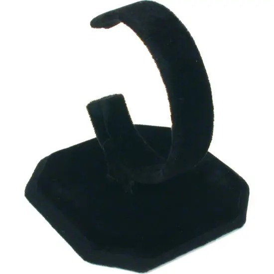 2 Black Velvet Watch Jewelry Bracelet Display Stands {3}