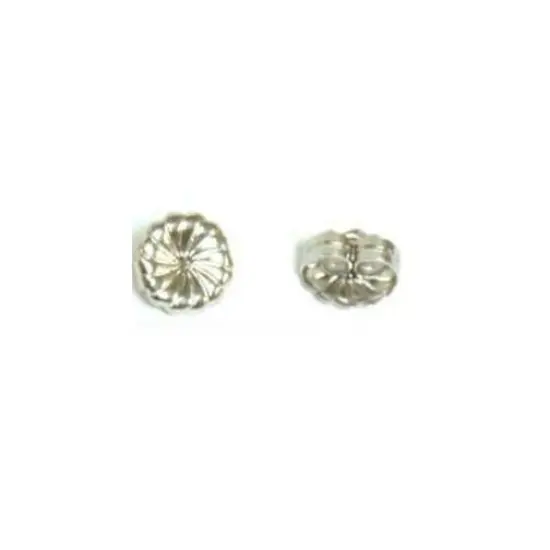 2 14K White Gold Earring Backs Friction Post Jewelry {1}