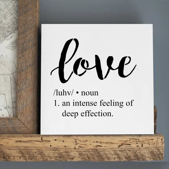 Love Definition Embossing 12 x 12 Stencil | FS102 by Designer Stencils | Word & Phrase Stencils | Reusable Stencils for Painting on Wood, Wall, Tile, Canvas, Paper, Fabric, Furniture, Floor | Reusable Stencil for Home Makeover | Easy to Use & Clean {4}