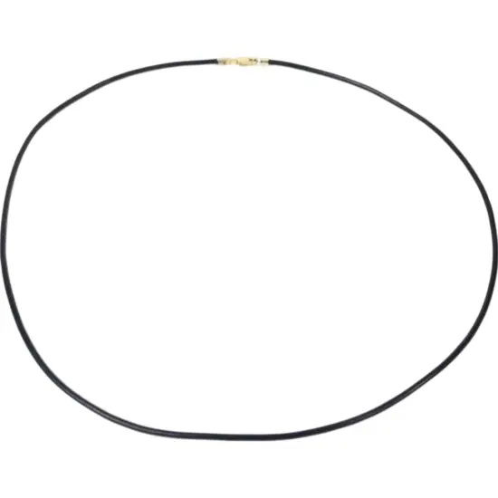 Leather Cord Necklace Black 18" {1}