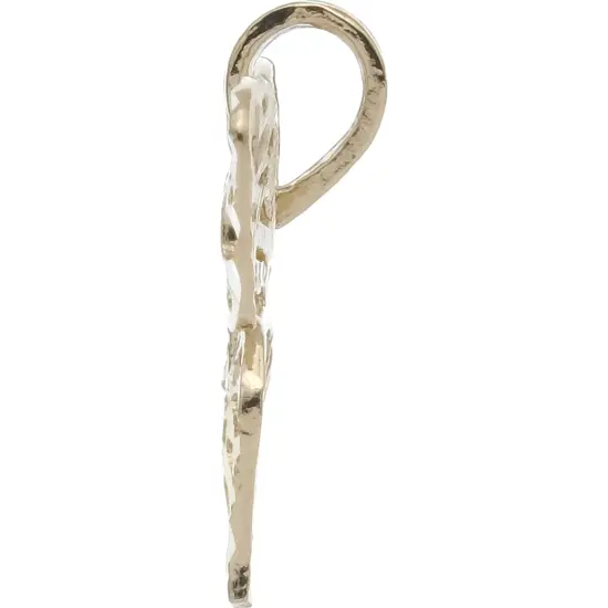 14K Yellow Gold Charm Butterfly Pendant Jewelry 17mm {2}