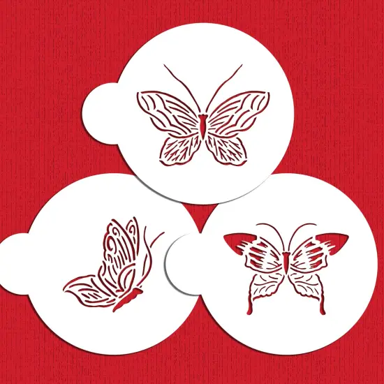 Butterfly Cookie Stencils | C155 by Designer Stencils | Cookie Decorating Tools | Baking Stencils for Royal Icing, Airbrush, Dusting Powder | Reusable Plastic Food Grade Stencil for Cookies | Easy to Use & Clean Cookie Stencil {1}