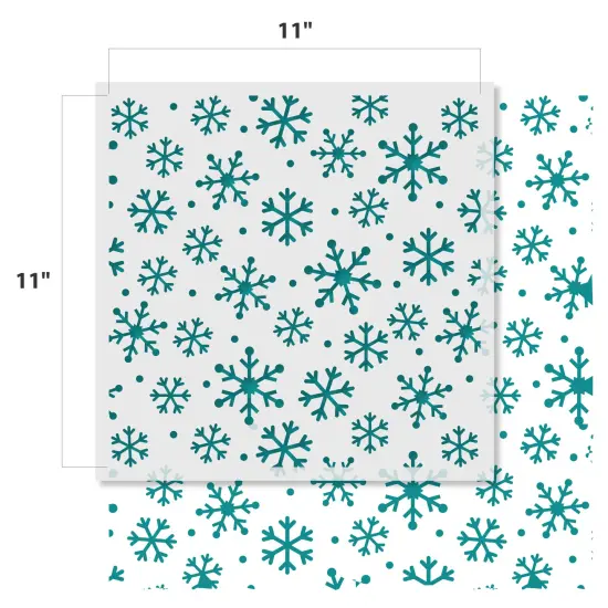 Snowflakes Allover Embossing 12 x 12 Stencil | FS117 by Designer Stencils | Pattern Stencils | Reusable Stencils for Painting on Wood, Wall, Tile, Canvas, Paper, Fabric, Furniture, Floor | Try Instead of a Wallpaper | Easy to Use & Clean {3}