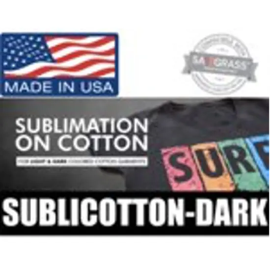 SUBLICOTTON DARK TRANSFER PAPER 10 Sheets A4 PK 8.27"X11.69" Sublimation Paper for Cotton #1, Print With Sublimation Inks {1}