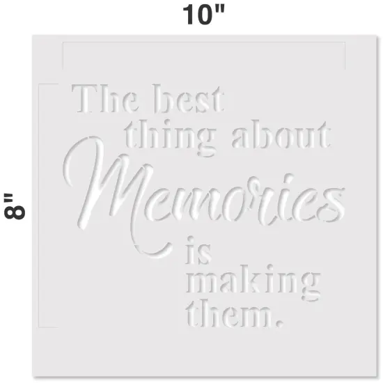 Making Memories Saying Embossing 12 x 12 Stencil | FS074 by Designer Stencils | Word & Phrase Stencils | Reusable Stencils for Painting on Wood, Wall, Tile, Canvas, Paper, Fabric, Furniture, Floor | Reusable Stencil for Home Makeover {2}