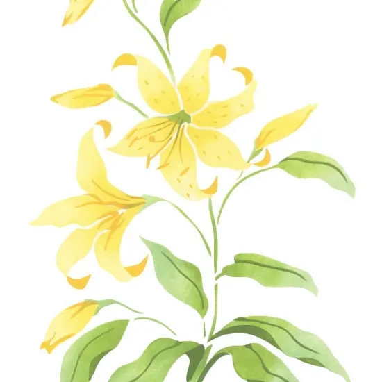 Rubrum Lily Wall Stencil | 1946 by Designer Stencils | Floral Stencils | Reusable Art Craft Stencils for Painting on Walls, Canvas, Wood | Reusable Plastic Paint Stencil for Home Makeover | Easy to Use & Clean Art Stencil {2}