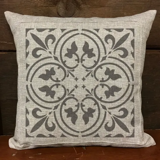 Scroll Tile Embossing 12 x 12 Stencil | FS115 by Designer Stencils | Pattern Stencils | Reusable Stencils for Painting on Wood, Wall, Tile, Canvas, Paper, Fabric, Furniture, Floor | Try Instead of a Wallpaper | Easy to Use & Clean {3}