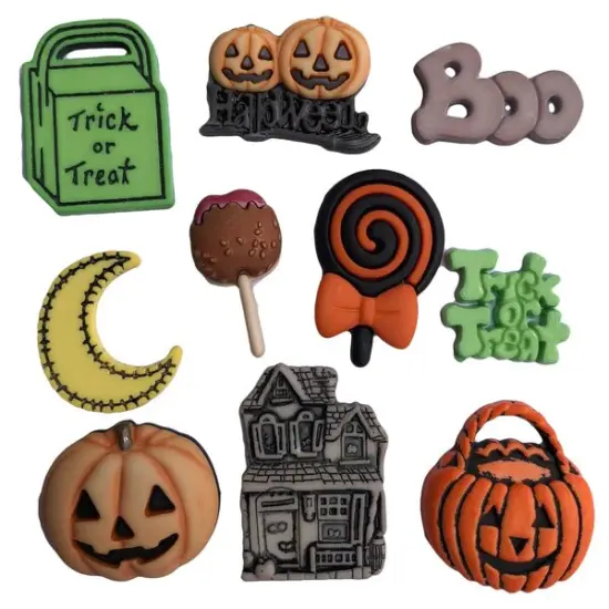 Buttons Galore 50+ Assorted Halloween Buttons for Sewing & Crafts - Set of 6 Button Packs - Halloween Group 2 {6}