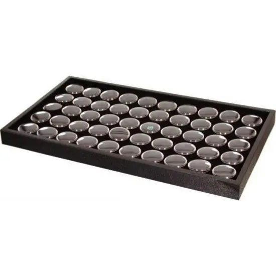 50 Black Foam Gem Jars & Stackable Display Tray {1}