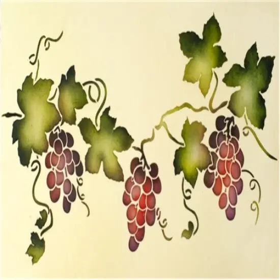 Grapevine Cake Stencil | C009 by Designer Stencils | Cake Decorating Tools | Baking Stencils for Royal Icing, Airbrush, Dusting Powder | Reusable Plastic Food Grade Stencil for Cakes & Cookies | Easy to Use & Clean Cake & Cookie Stencil {3}