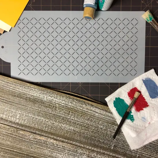 Zoe Clark (1.5 cm) Diamond Netting Cake Stencil Side | C1039 by Designer Stencils | Cake Decorating Tools | Baking Stencils for Royal Icing, Airbrush, Dusting Powder | Reusable Plastic Food Grade Stencil for Cakes | Easy to Use & Clean Cake Stencil {4}