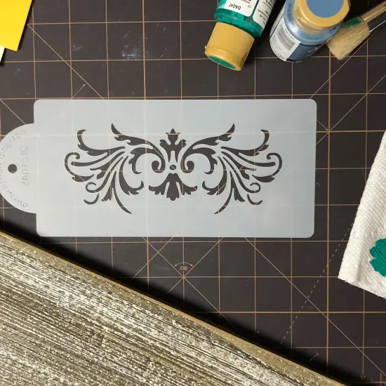 Single Elegant Damask Cake Stencil | C1045 by Designer Stencils | Cake Decorating Tools | {3}