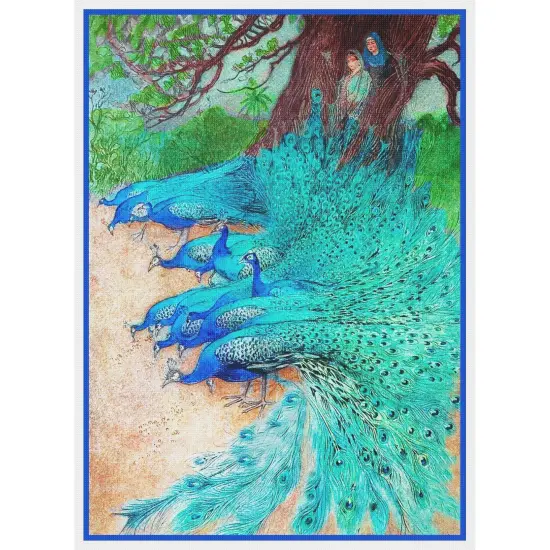 A Muster Of Peacock Birds by Warwick Goble Counted Cross Stitch Pattern {2}