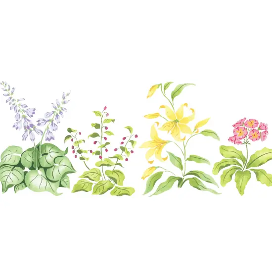 Hosta Mix Flower Wall Stencil | 1750 by Designer Stencils | Floral Stencils | Reusable Art Craft Stencils for Painting on Walls, Canvas, Wood | Reusable Plastic Paint Stencil for Home Makeover | Easy to Use & Clean Art Stencil {2}