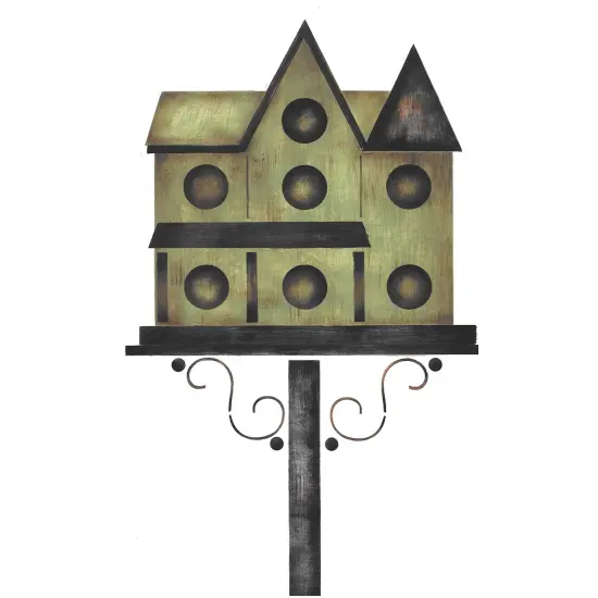 Victorian Birdhouse Wall Stencil | 1524 by Designer Stencils | Outdoor Stencils | Reusable Art Craft Stencils for Painting on Walls, Canvas, Wood | Reusable Plastic Paint Stencil for Home Makeover | Easy to Use & Clean Art Stencil {1}